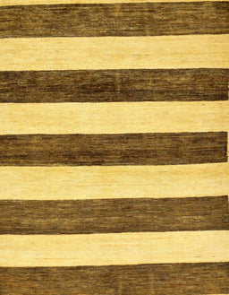 Machine Washable Abstract Saddle Brown Rug, wshabs61