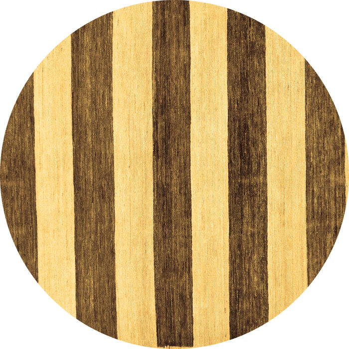 Round Machine Washable Abstract Brown Modern Rug, wshabs61brn