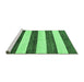 Sideview of Machine Washable Abstract Emerald Green Modern Area Rugs, wshabs61emgrn