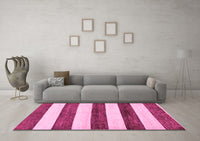 Machine Washable Abstract Pink Modern Rug, wshabs61pnk