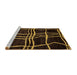 Sideview of Machine Washable Abstract Dark Bisque Brown Rug, wshabs62