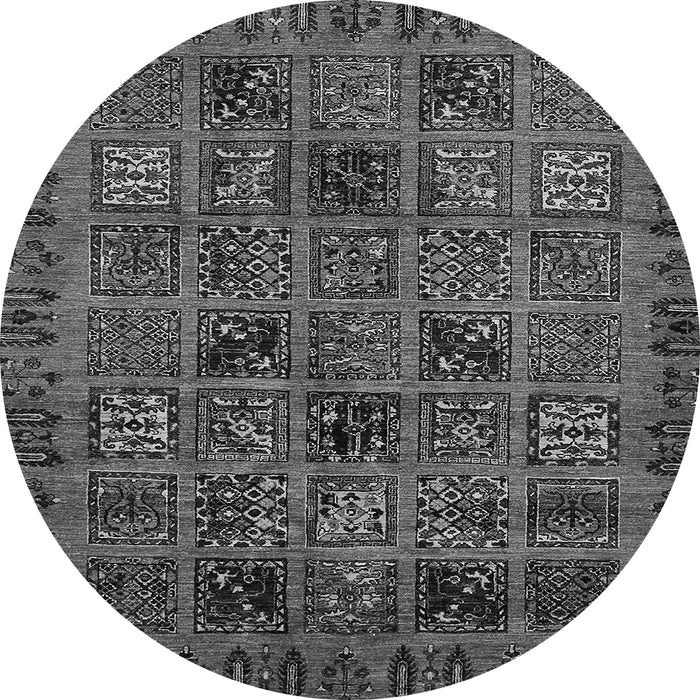 Round Machine Washable Abstract Gray Modern Rug, wshabs620gry