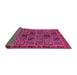 Sideview of Abstract Pink Modern Rug, abs620pnk