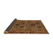 Sideview of Abstract Brown Modern Rug, abs620brn