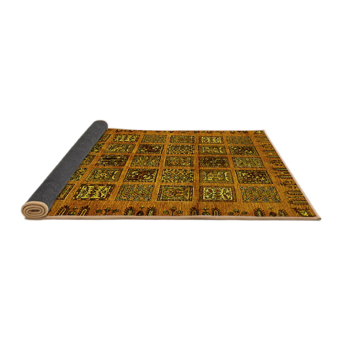 Sideview of Abstract Yellow Modern Rug, abs620yw