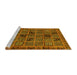 Sideview of Machine Washable Abstract Yellow Modern Rug, wshabs620yw