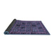 Sideview of Abstract Blue Modern Rug, abs620blu