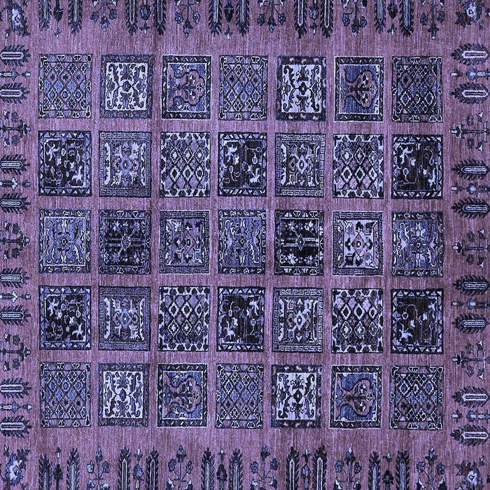 Square Abstract Blue Modern Rug, abs620blu