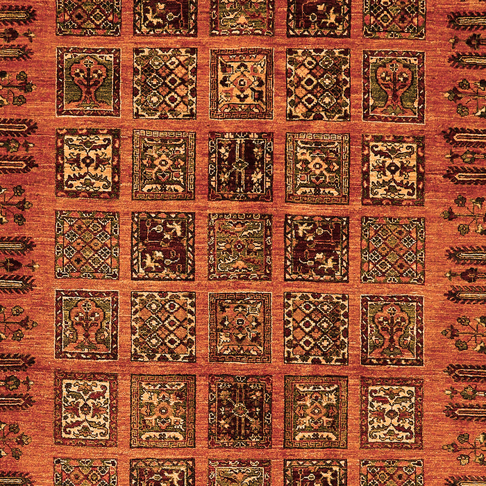 Machine Washable Abstract Orange Modern Area Rugs, wshabs620org