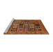 Sideview of Machine Washable Abstract Saffron Red Rug, wshabs621