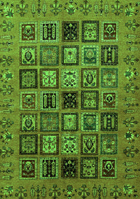 Abstract Green Modern Rug, abs621grn