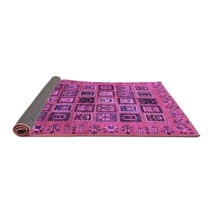 Sideview of Abstract Purple Modern Rug, abs621pur