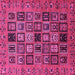 Square Abstract Pink Modern Rug, abs621pnk