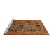 Sideview of Machine Washable Abstract Brown Modern Rug, wshabs621brn