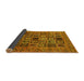 Sideview of Abstract Yellow Modern Rug, abs621yw