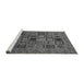 Sideview of Machine Washable Abstract Gray Modern Rug, wshabs621gry