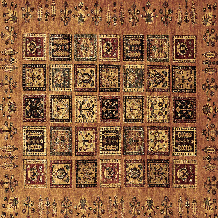 Square Abstract Brown Modern Rug, abs621brn