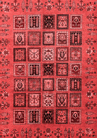 Abstract Red Modern Rug, abs621red