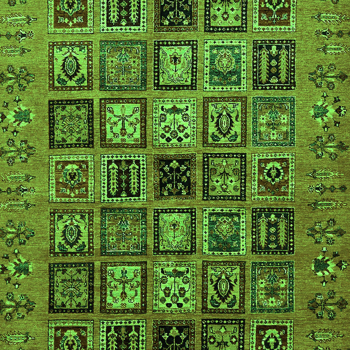 Machine Washable Abstract Green Modern Area Rugs, wshabs621grn