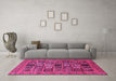 Machine Washable Abstract Pink Modern Rug in a Living Room, wshabs621pnk