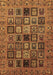 Machine Washable Abstract Brown Modern Rug, wshabs621brn