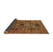 Sideview of Abstract Brown Modern Rug, abs621brn