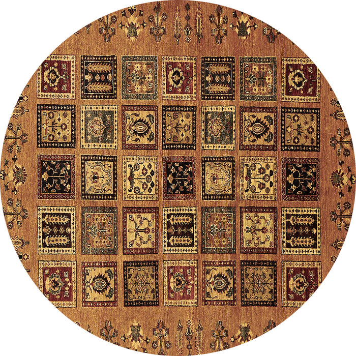 Round Machine Washable Abstract Brown Modern Rug, wshabs621brn