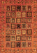 Machine Washable Abstract Orange Modern Area Rugs, wshabs621org