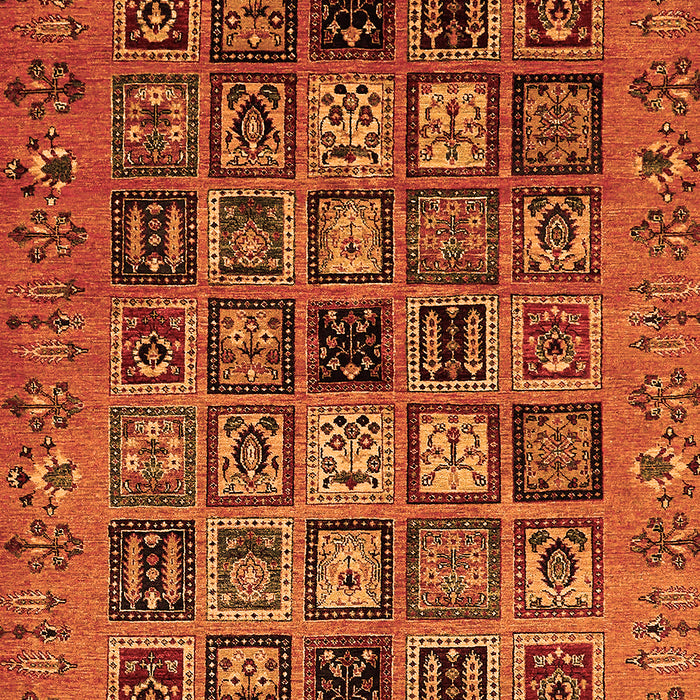 Machine Washable Abstract Orange Modern Area Rugs, wshabs621org