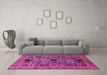 Machine Washable Abstract Purple Modern Area Rugs in a Living Room, wshabs621pur