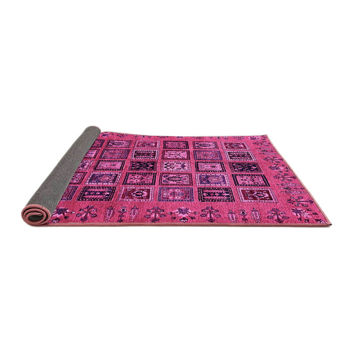 Sideview of Abstract Pink Modern Rug, abs621pnk