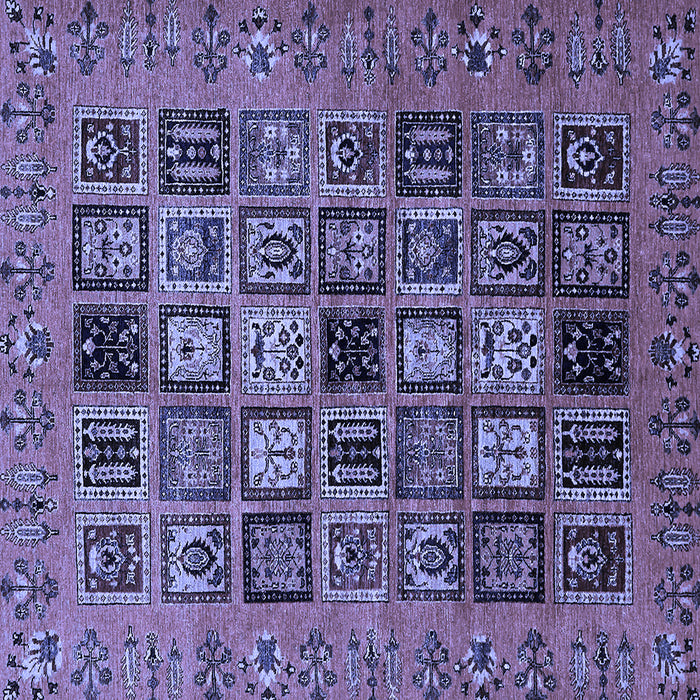 Square Abstract Blue Modern Rug, abs621blu