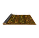 Sideview of Abstract Yellow Modern Rug, abs622yw