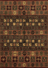 Abstract Brown Modern Rug, abs622brn