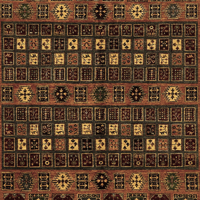 Abstract Brown Modern Rug, abs622brn