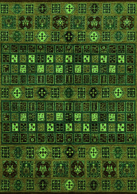 Abstract Green Modern Rug, abs622grn