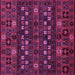 Square Abstract Pink Modern Rug, abs622pnk