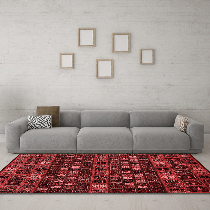 Modern Red Washable Rugs