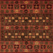 Square Abstract Orange Modern Rug, abs622org