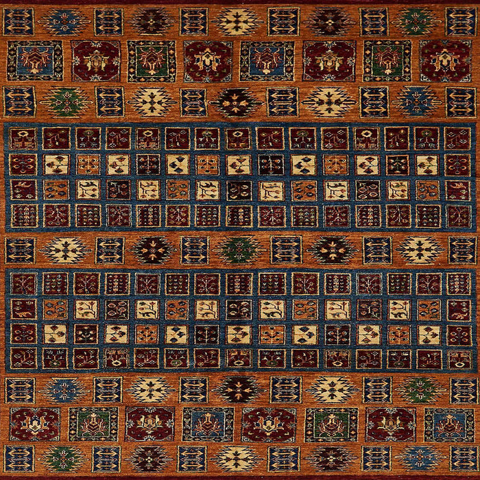 Square Abstract Red Modern Rug, abs622