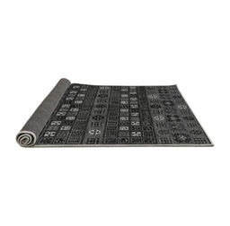 Sideview of Abstract Gray Modern Rug, abs622gry