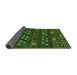 Sideview of Abstract Green Modern Rug, abs622grn