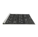 Sideview of Machine Washable Abstract Gray Modern Rug, wshabs622gry