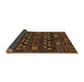 Sideview of Abstract Brown Modern Rug, abs622brn