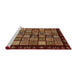 Sideview of Machine Washable Abstract Bronze Brown Rug, wshabs623