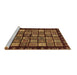 Sideview of Machine Washable Abstract Brown Modern Rug, wshabs623brn