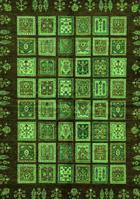 Abstract Green Modern Rug, abs623grn