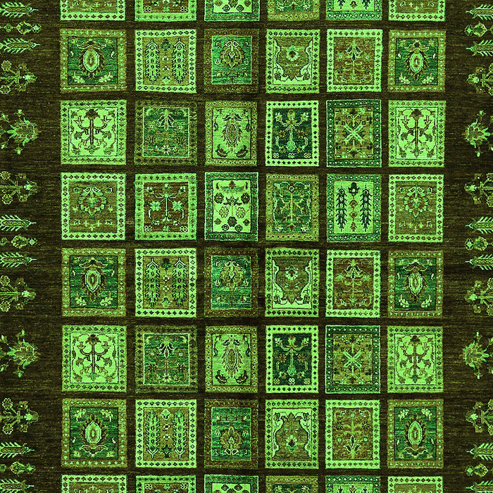 Abstract Green Modern Rug, abs623grn