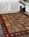 Abstract Bronze Brown Modern Rug in Family Room, abs623