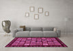 Machine Washable Abstract Pink Modern Rug in a Living Room, wshabs623pnk